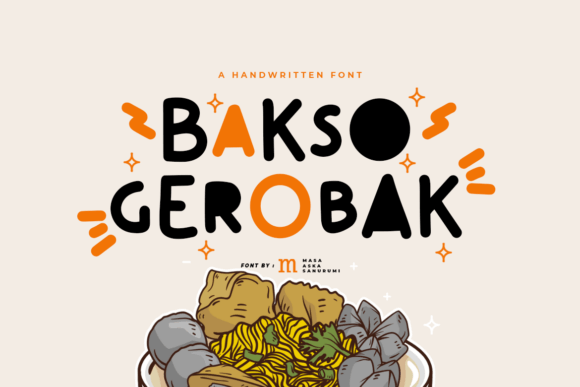 Bakso Gerobak: A Playful Display Font for Creative Projects