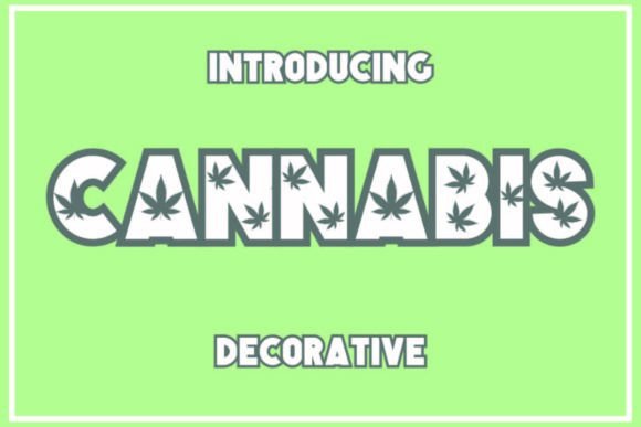 Cannabis: A Bold Decorative Font for Creative Design