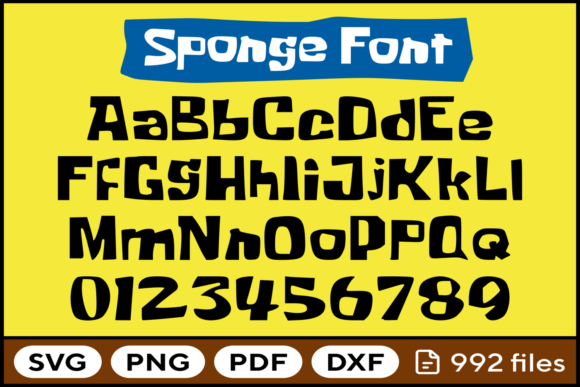 Cartoon Font SVG, PNG, PDF, DXF Letters for Creative Design