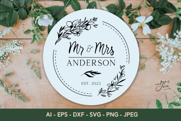 Elegant Family Monogram SVG & Wedding Design Assets