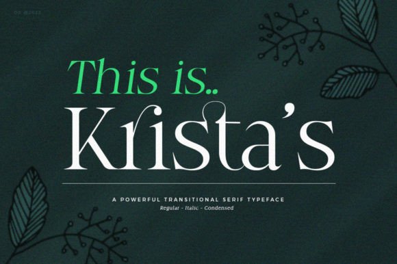 Elevate Your Designs with Krista's Serif Font