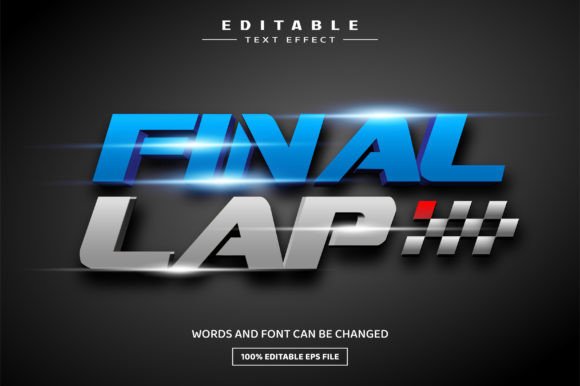Final Lap 3D Editable Text Effect: Create Stunning Visuals