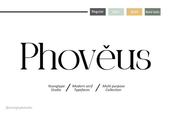 Phoveus: Elevating Modern Design with Serif Elegance