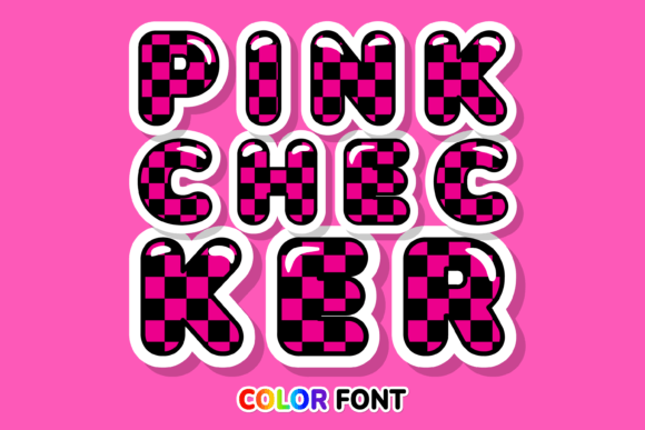 Pink Checker: A Modern Color Font for Creative Design