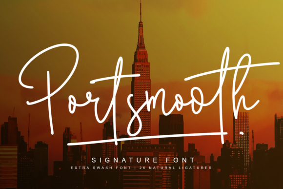 Portsmooth: A Modern Calligraphic Font for Elegant Design
