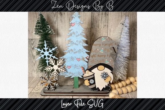 Winter Gnome Shelf Sitter Laser SVG